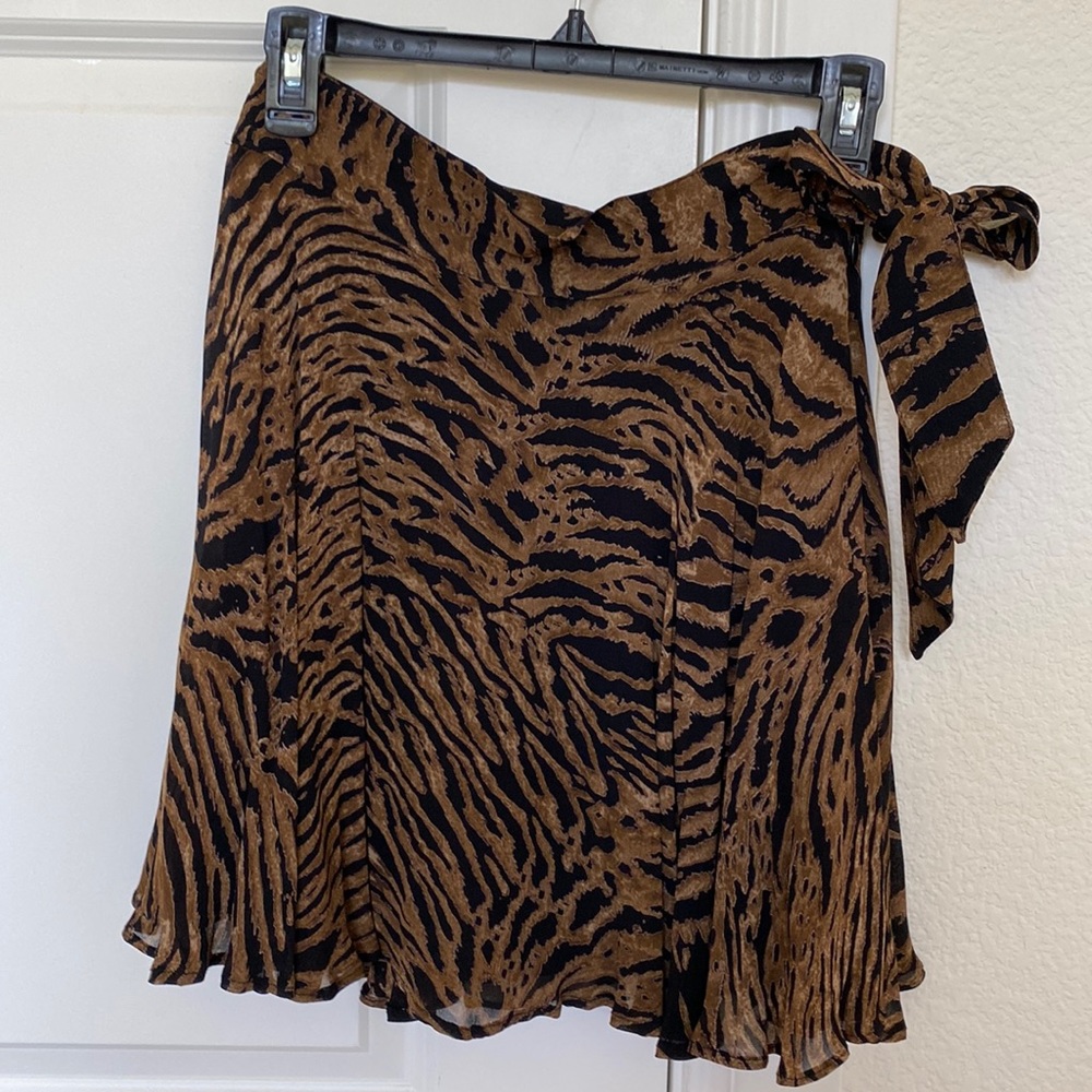 Ganni animal print skirt